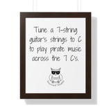 Tune a 7-string guitar's strings to C to play pirate music across the 7 C's.